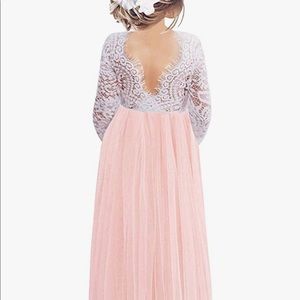 Light pink flower girl dress. Used once - Perfect for photoshoot